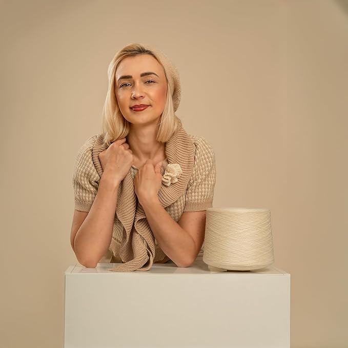 Kate Seamless Paper Backdrop for Photography Beige Cream Backdrop Paper (106.8''x32.8' Ivorine) - Image 6