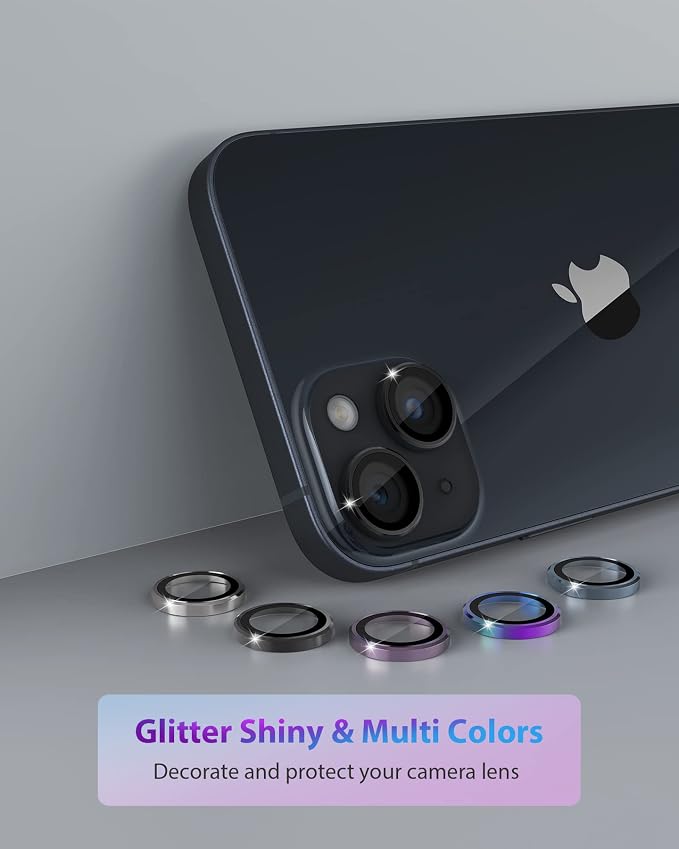 Camera Lens Protector Compatible for iPhone 13 & iPhone 13 Mini Camera Cover Premium 9H Tempered Glass [Anti-Scratch] 99.99% Transparency for iPhone 13 6.1 Inch & iPhone 13 Mini 5.4 Inch - Image 6