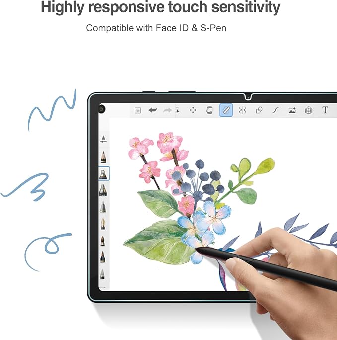 ProCase 2 Pack Screen + 3 Camera Lens Protector for Galaxy Tab S9/10 FE | for Galaxy Tab S10 Lite 5G 10.9"/Tab S10 FE 2025 / Tab S9 FE G WiFi 2023, Tempered Glass Film Guard Compatible with S Pen - Image 4