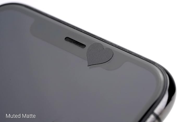 The Original Vinyl Webcam Cover Stickers | Restickable & Stackable Privacy Covers | for All Camera-endable Devices | 3-Sizes | 57 Black Hearts (Muted Matte) - Image 5