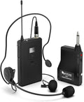 Fifine K037B Wireless Microphone System with Headset Lapel Mic for Speaking | Wireless Microphone set, Beltpack Transmitter and Receiver,for Teaching, Preaching by FIFINE