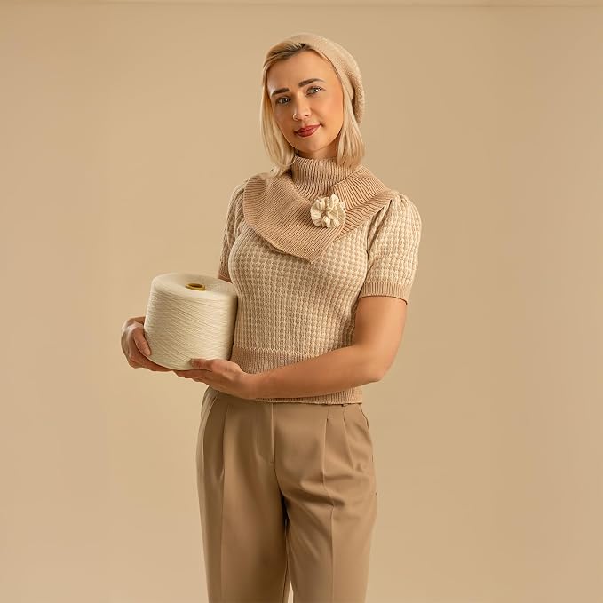 Kate Seamless Paper Backdrop for Photography Beige Cream Backdrop Paper (53''x32.8' Ivorine) - Image 4