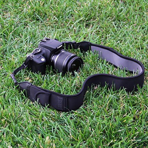 USA Gear TrueSHOT Camera Strap Neoprene Camera Straps - Padded Neck Strap, Pockets, and Quick Release Buckles - Compatible with Canon, Nikon, Sony and More DSLR and Mirrorless Cameras (Black) - Image 3