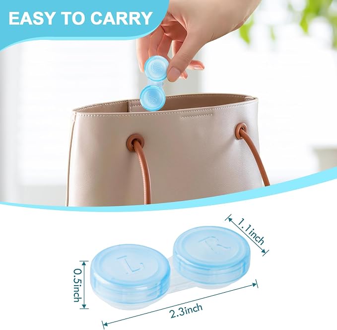 150 Pack Contact Lens Cases, Transparent Contact Cases Bulk in 5 colors, Cute Contact Lenses Case Leak-proof, Eye Contact Case for Home and Travel - Image 4