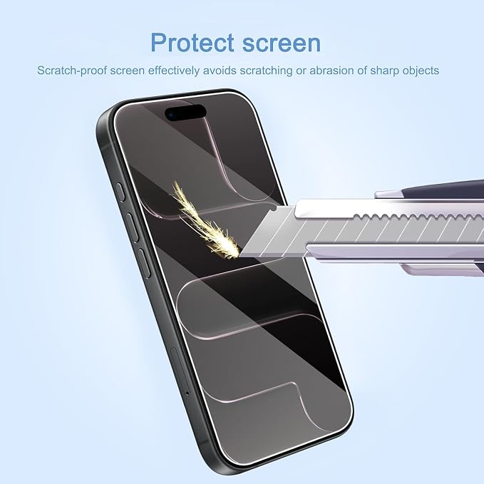Ailun 3 Pack Screen Protector for iPhone Air, Tempered Glass | 6.5 Inch, Installation Frame, Tempered Glass, Sensor Protection, Dynamic Island Compatible, Case Friendly - Image 5