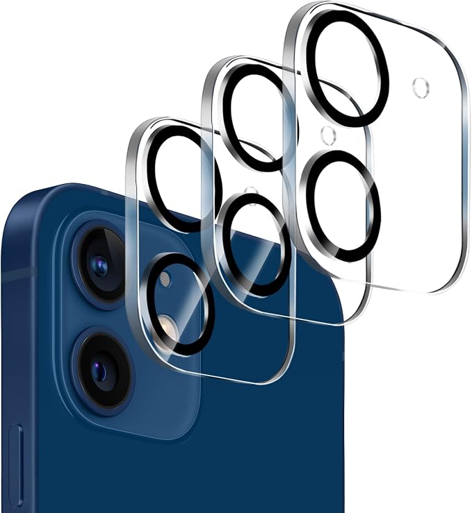 Dengduoduo 3 Pack Tempered Glass Camera Lens Protector for iPhone 12 6.1", Ultra HD, 9H Hardness, Anti-Scratch, Case Friendly, Easy to Install [No Affect on Night Shots] by Dengduoduo