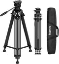 SmallRig FreeSpeed Heavy Duty Video Tripod, 74" Camera Tripod with 360° Fluid Head for Manfrotto Plate, One-Knob Quick Extend, 75mm Bowl, Load up 17.64lb for DSLR Mirrorless Camera, Camcorder- FSD14 by SmallRig