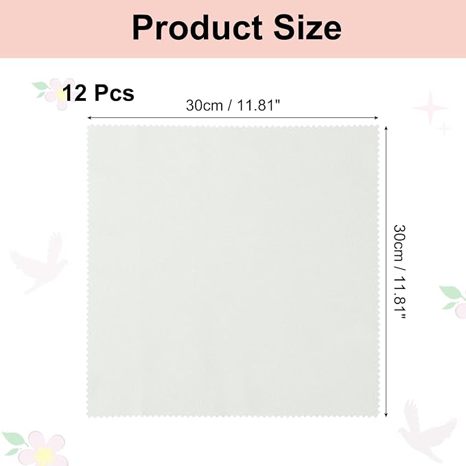 uxcell 12 Pcs Microfiber Cleaning Cloth for Glasses, 11.8 x 11.8 Inch Eyeglass Cleaning Cloth, Glasses Cleaner Wipes for Electronics Lenses Screens Cameras Cell Phones, Gray - Image 2
