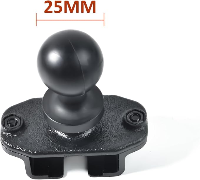 Universal Radio/CB Mic Bracket, Walkie-talkies Back Clip Mount with 25mm 1" Ball Adapter Compatible with RAM Mounts B Size Double Socket Arm - Image 5
