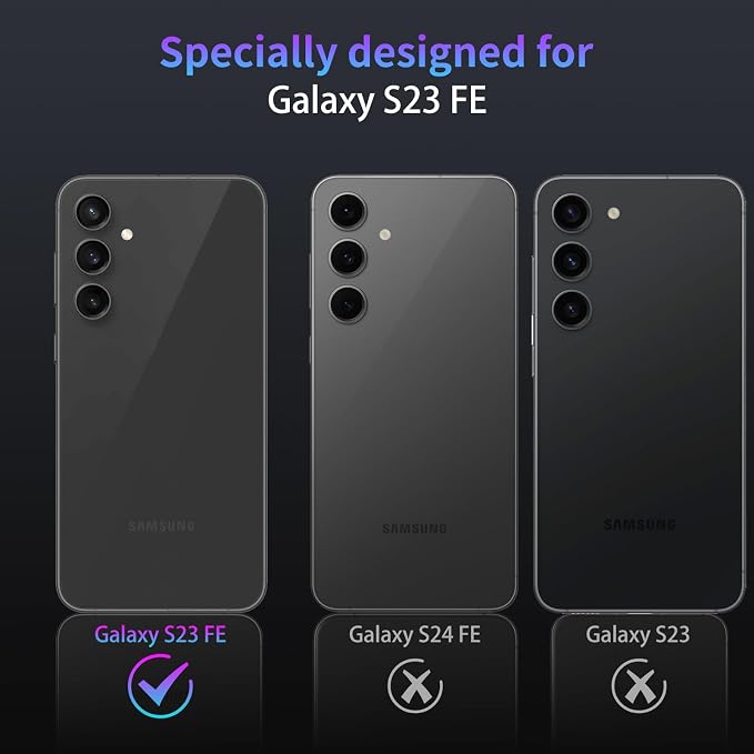 Camera Lens Protector for Samsung Galaxy S23 FE,1 Pack | Tempered Metal Glass Camera Cover, HD Clear Anti-Scratch Lens Screen Protector Film,Case Friendly,Colorful Titanium - Image 2