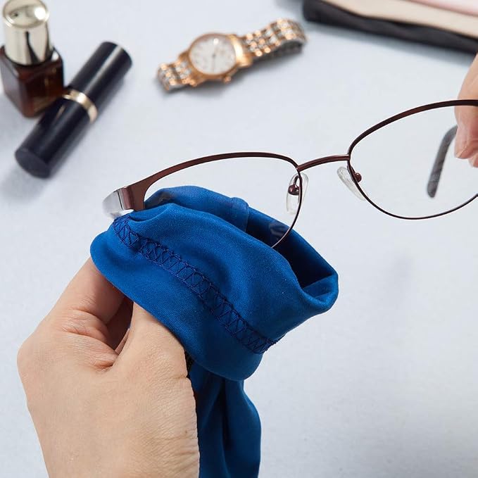 TRIUMPH VISION Glasses Case Soft Eyeglass Case Sunglass Pouch Cloth 3 Pack | Thick Microfiber Pouch Drawstring Pouch Eye Glass Bag Sunglasses Sleeve Storage, Lens Protection Cover,Cleaning Lens Screen - Image 5
