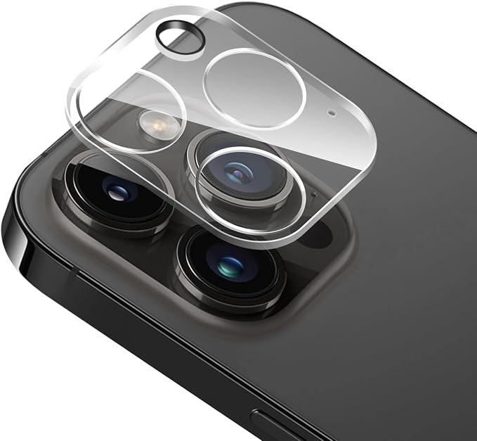 FanTEK Camera Lens Protector Compatible with iPhone 15 Pro / 15 Pro Max, 9H Tempered Glass Camera Screen Cover, Ultra HD Clear Acrylic Full Coverage Guard, Case Friendly by FanTEK
