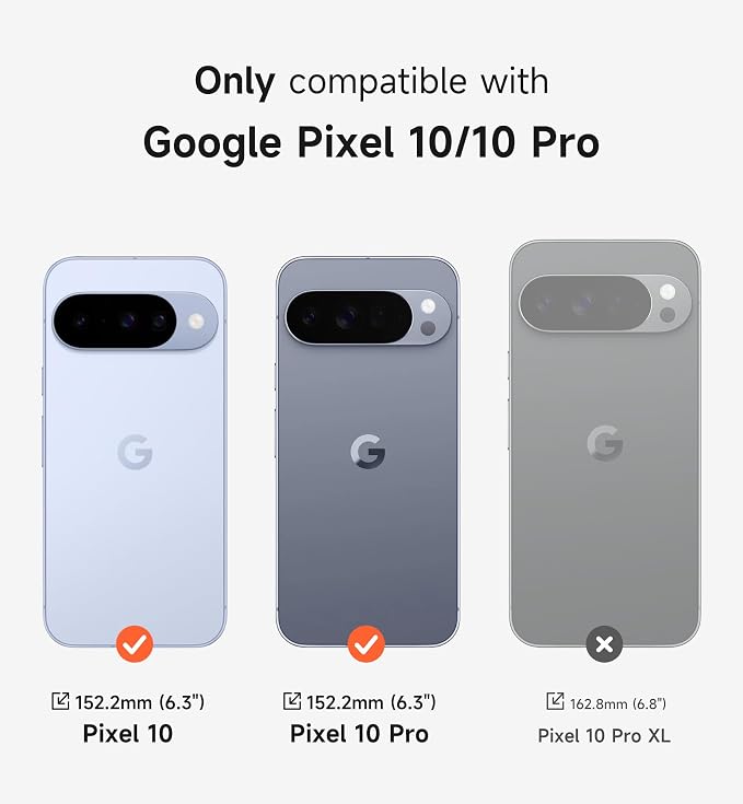 SURITCH for Google Pixel 10/10 Pro Phone Case, Compatible with MagSafe, Protective Cover with Camera Cover & Adjustable Metal Kickstand for Pixel 10/10Pro 2025 -Dark Purple - Image 2