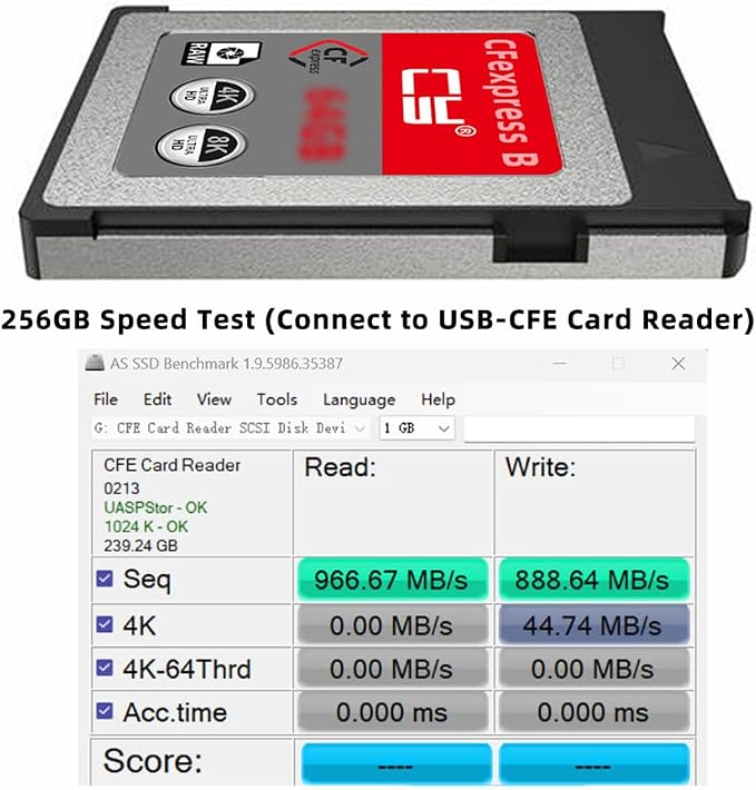 CFexpress Type-B 256GB Memory Card CFE CFB Adapter Compatible with XS Camera 8K RAW PCIe Expansion - Image 8