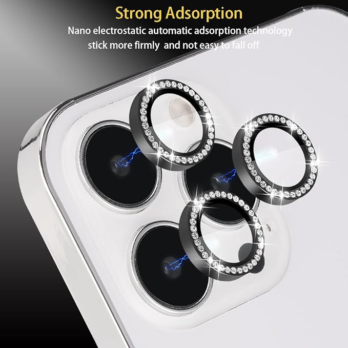Camera Lens Protector for iPhone 16 Pro/16 Pro Max, Diamond Black | Tempered Glass, Auto-align Tray, Easy Installation, Case Friendly, Anti-Scratch, HD Clear, Ultra Slim - Image 4