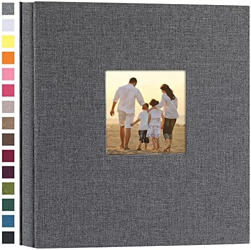 potricher Photo Album 4x6 Pictures, 1000 Pockets, Linen Cover, Gray by potricher