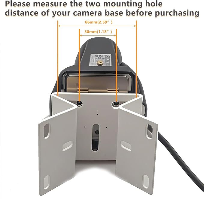 Outdoor Security Camera Corner Mount, White Metal Bracket, 1 Pack | 90-degree clamp, 2.2-4.3 in diameter range, eaves and stairwell placement, hardware included - Image 5