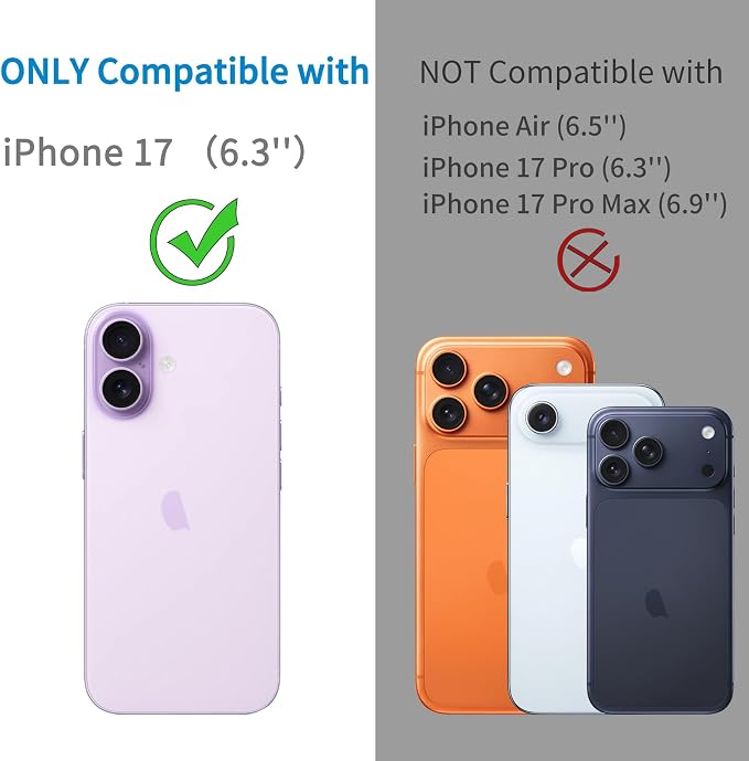 Dengduoduo 3 Pack Camera Lens Protector for iPhone 17, Tempered Glass, Ultra HD, 9H Hardness, Anti-Scratch, Case Friendly,[No Affect on Night Shots], Clear - Image 2