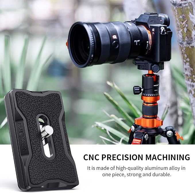 K&F CONCEPT Set of 2 Quick Release Plate Adapter 1/4 Inch | TP12 Release Plate Adapter for DSRL and Tripod Ball Joint - Image 6