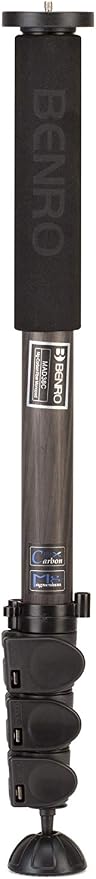 Benro Adventure 8X Carbon Fiber Series 3 Monopod, 4 Section, Flip Lock, 62.4 Maximum Height, 35.3 lb. Capacity- Black (MAD38C) by Benro