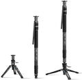 SIRUI SVM-145P Carbon Fiber Rapid Monopod, Pedal Feet, Twist Lock | 57" Height, 22LB Load, One-Step Height Adjustment, DSLR, Mirrorless Camera, Lightweight, Travel, Outdoor Shooting by SIRUI