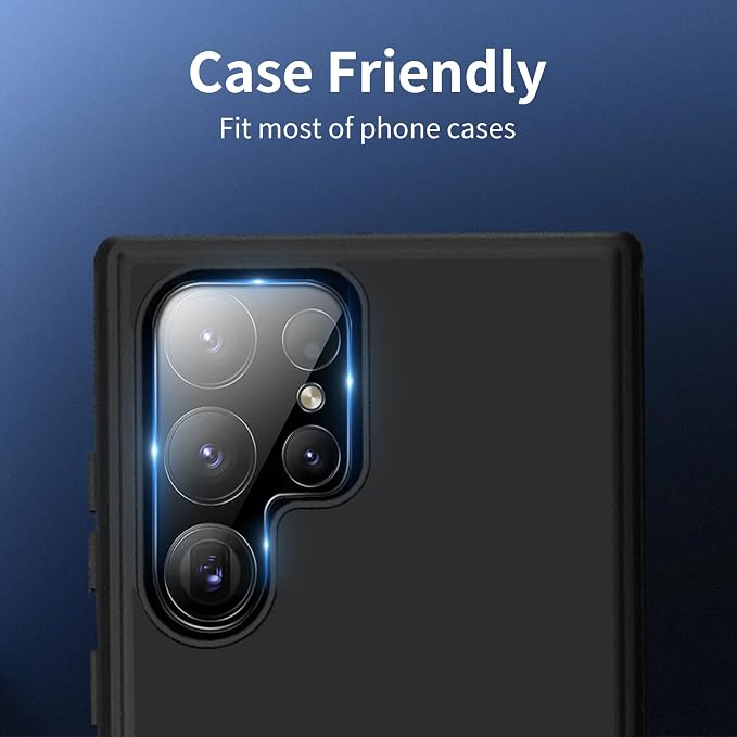 3 Pack Camera Lens Protector for Samsung Galaxy S25 Ultra, Tempered Glass Camera Protector Lens Cover, Ultra HD, 9H Hardness, Anti-Scratch, Case Friendly, Easy to Install [No Affect on Night Shots] - Image 7