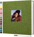 potricher Large Self Adhesive Photo Album 40 Pages, Linen cover, Green by potricher