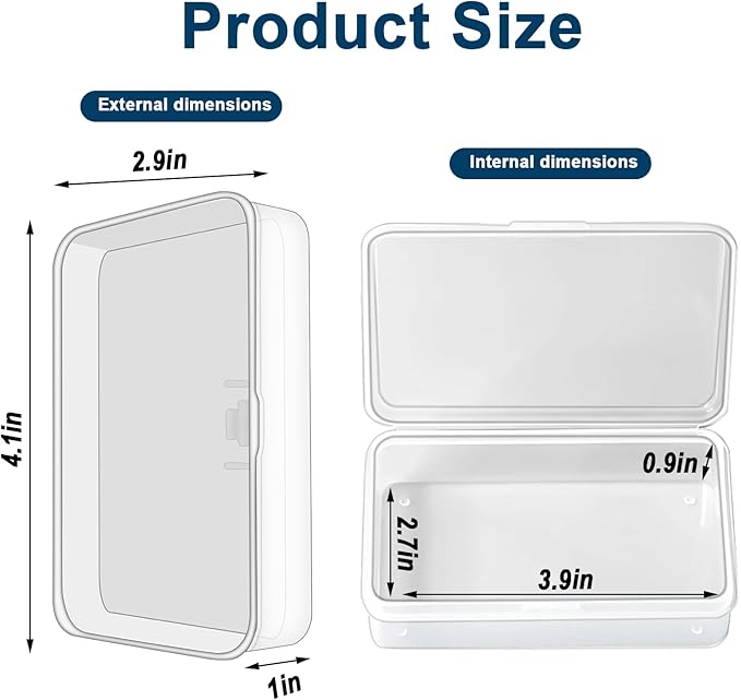 Blank Card Case, 6 Pack Clear Plastic Card Deck Box, Snaps Closed | Storage Box for Base Ball Trading Cards, Business Cards & More - Image 2