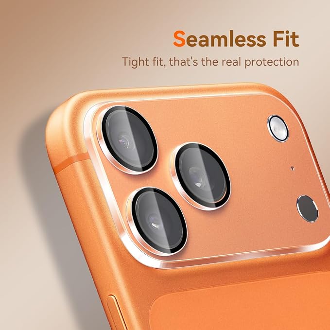 Camera Lens Protector for iPhone 17 Pro 6.3",9H Tempered Glass，Ultra HD, Scratch Resistance Easy to Install，Case Friendly， 3-Pack (iPhone17 pro) - Image 6