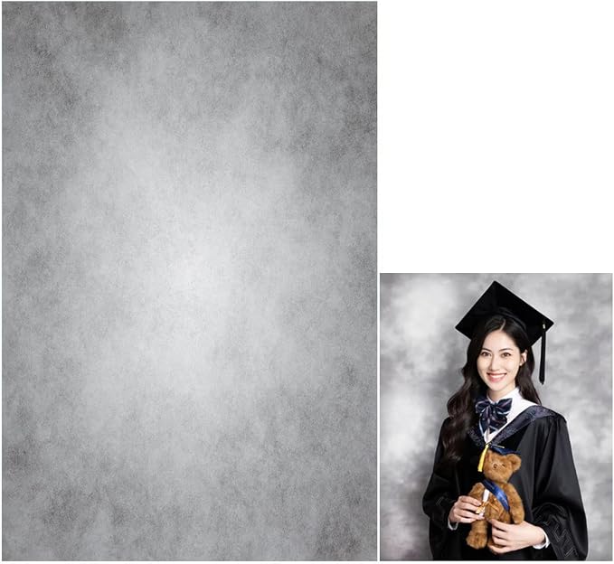 8x10ft Gray Abstract Photography Backdrops Grey Portrait Photo Studio Prop Background for Photographyer Ash Texture Backdrop for Party by HMTFOTO