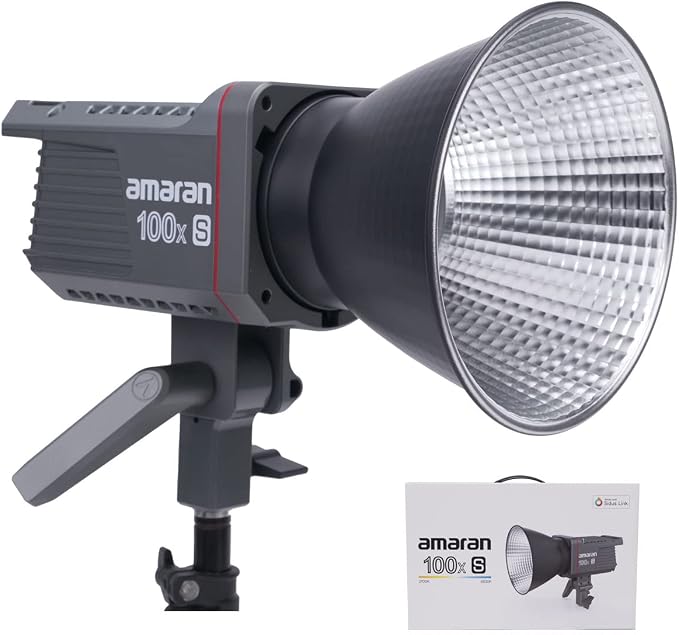 Aputure amaran 100x S Bi-Color LED Video Light, 100W Output, Bluetooth App Control, 9 Built-in Lighting Effects, DC/AC Power Supply, Ultra Silent Fan by Aputure
