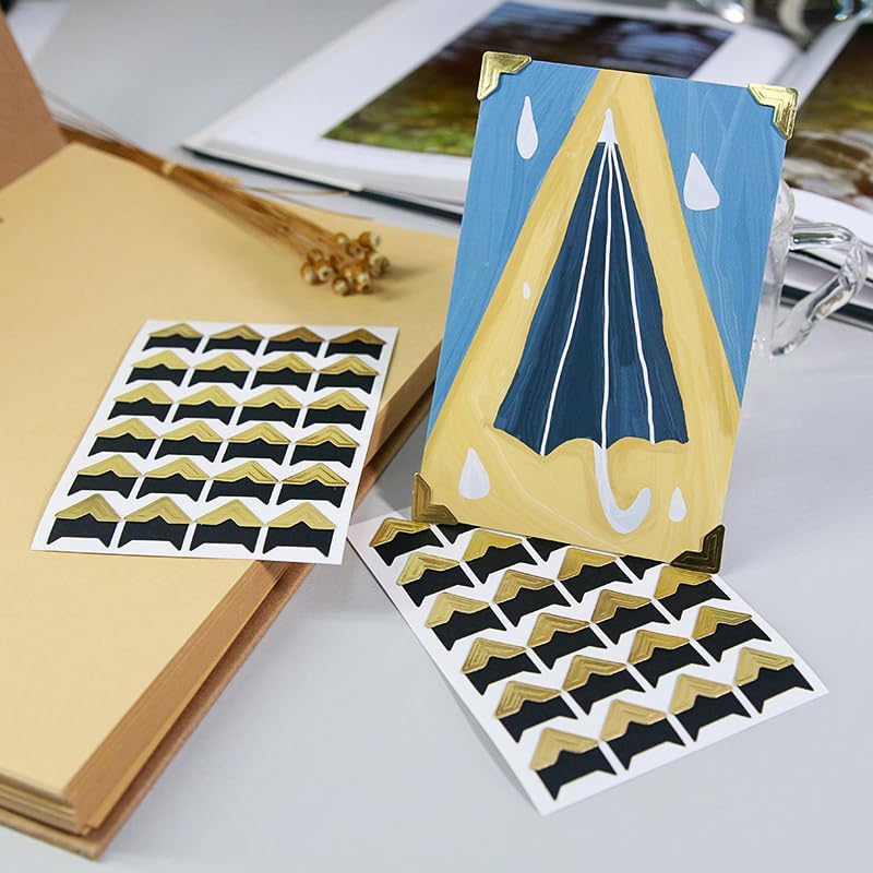360 Count Self-Adhesive Acid Free Photo Corners for Scrapbooks Memory Books (Gold) - Image 4