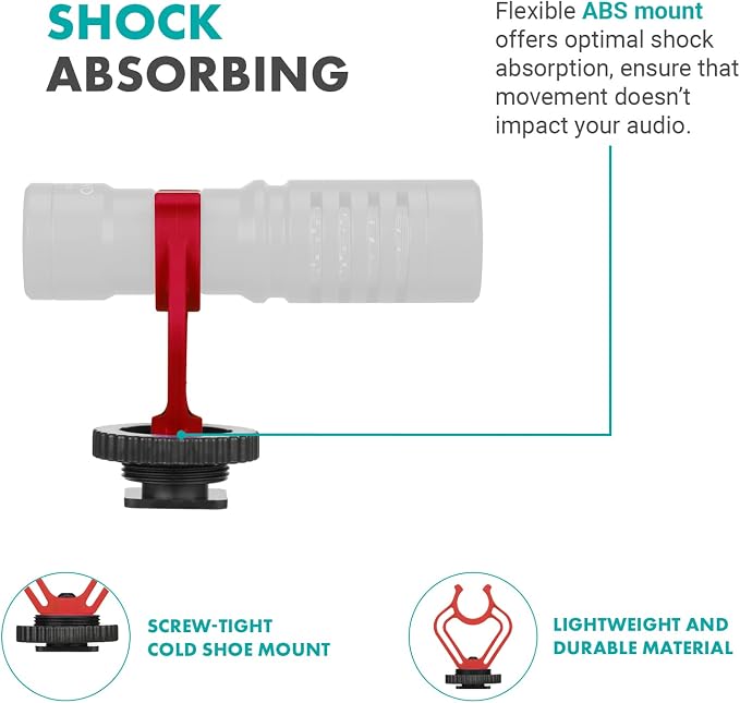 Movo SMVXR10 Replacement Shockmount for VXR10 Shotgun Camera Microphone- Shock Mount VXR10 Condenser Microphone (Pack of 2) - Image 4