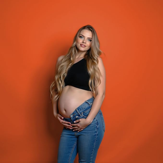 Kate Seamless Paper Backdrop Orange Paper Backdrop for Photoshoot (86''x32.8' Bright Orange) - Image 5