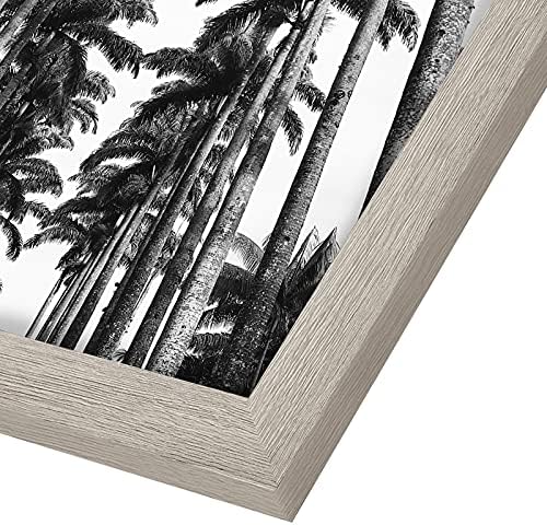 Americanflat 22x28 Poster Frame - Driftwood Engineered Wood with Polished Plexiglass - Wide Picture Frame for Vertical or Horizontal Wall Display - Epic Collection - Driftwood - Image 3