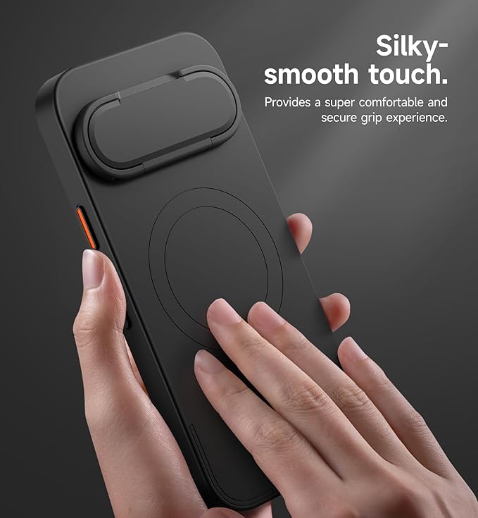 SURITCH for Google Pixel 9 Pro XL Phone Case, Compatible with MagSafe, Protective Cover with Camera Cover & Adjustable Metal Kickstand for Pixel 9 Pro XL -Black - Image 5