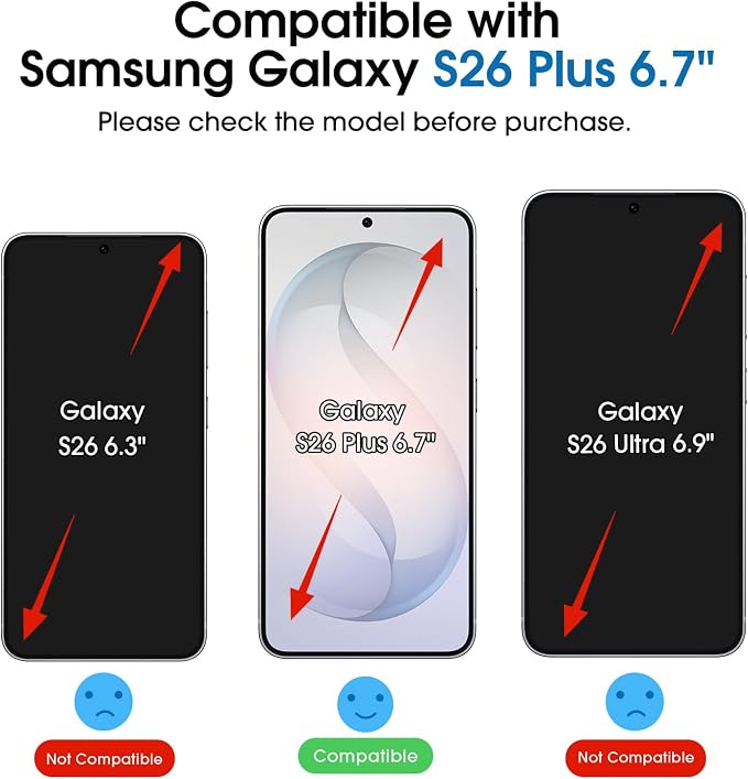 amFilm OneTouch for Samsung Galaxy S26+ Plus Screen Protector TemperedGlass | Auto-Alignment 30s Install with Camera Lens Protector, Bubble Free, Case Friendly, Anti-Scratch [2+2 Pack] (S26P-6.7'') - Image 2
