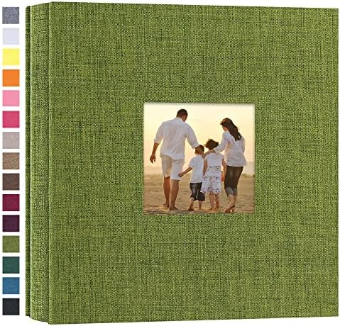 potricher Photo Album 4x6 Pictures, 200 Pockets, Linen Cover, Green by potricher