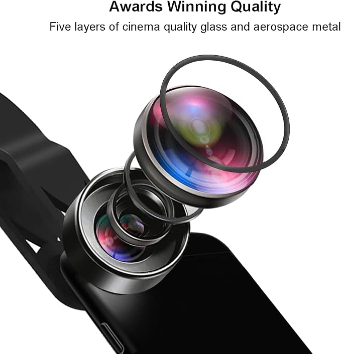 KEYWING Fisheye Lens, 198° Fish Eye Phone Camera Lens Kit for iPhone | Fish Bowl Camera Lens, Phone Lens Accessories, Lens Attachments for iPhone 6 7 8 X Samsung Smartphone - Image 2
