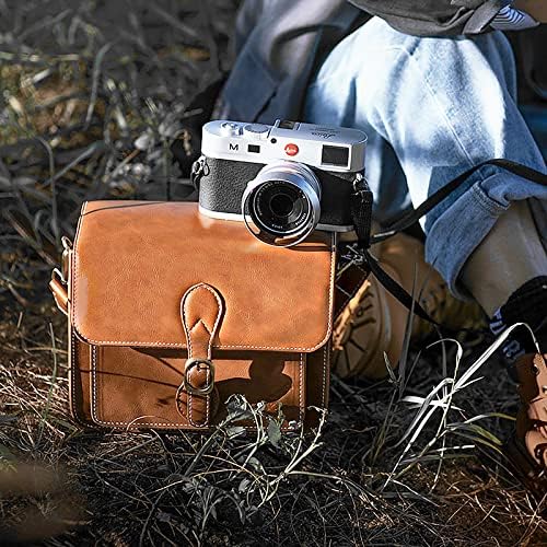Cwatcun Camera Sling Bag Retro PU Leather, Crossbody for DSLR/Mirrorless - Image 7