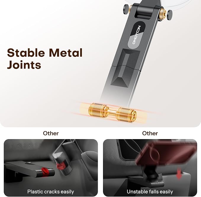 OMOTON TP02 360°Rotating Adjustable Aluminum for MagSafe Tripod,Black&Black | Magnetic Phone Tripod for iPhone 17/16/15 Pro Max Air, Foldable Cell Selfie Stick Fits Vlog, Gym Travel Essentials, 2Pcs - Image 7