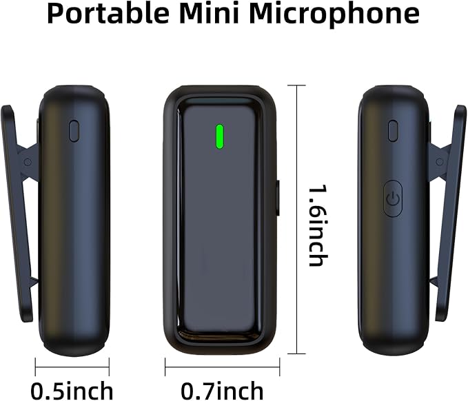 NPTCL Wireless Lavalier Lapel Microphone for iPhone iPad Android Phone | LED Digital Charge Display, Noise Reduction, 24 Hours Charging Case, 70Ft Cordless Recording for Youtube Tiktok Podcast - Image 9