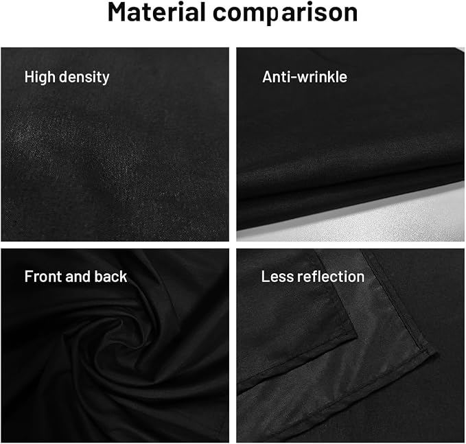 Black Backdrop Background,10 X 20 FT Large Photography Backdrop Photo Background Screen for Photography Photo Booth Backdrops for Photoshoot Background Screen Parties Curtain - Image 6