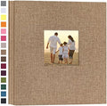 potricher Photo Album 4x6 Pictures, 1000 Pockets, Linen Cover, Khaki by potricher