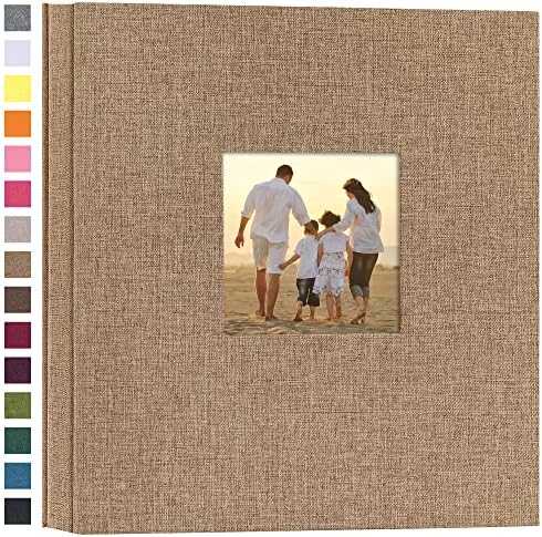 potricher Photo Album 4x6 Pictures, 1000 Pockets, Linen Cover, Khaki by potricher