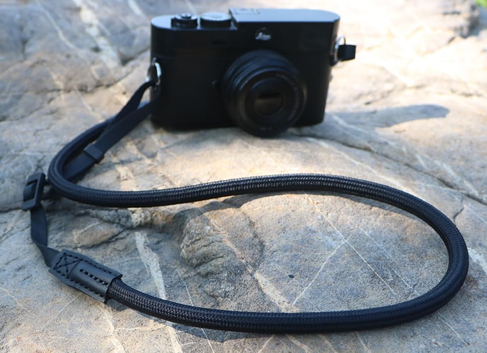 Quick Release Camera Neck Strap Shoulder Strap Belt for Mirrorless Digital Cameras Climbing Rope with Quick Release QD Loops Connector with O-Ring Adjustable Length 30-53inch Black - Image 3