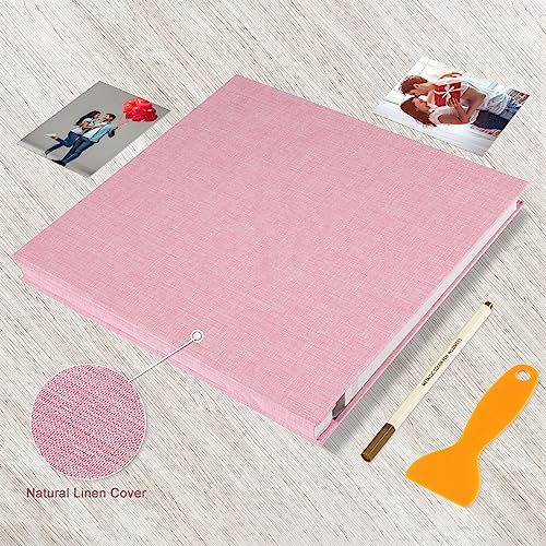 Photo Album Self Adhesive Pages 11x10.6 Scrapbook Pink 60 Pages - Image 4