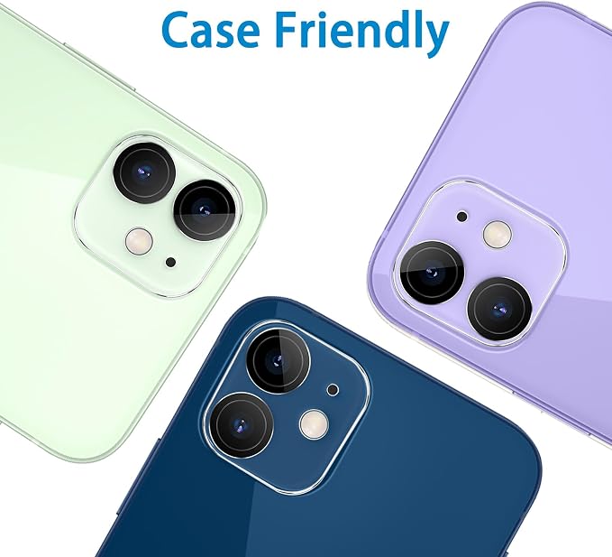 Dengduoduo 3 Pack Tempered Glass Camera Lens Protector for iPhone 12 6.1", Ultra HD, 9H Hardness, Anti-Scratch, Case Friendly, Easy to Install [No Affect on Night Shots] - Image 6