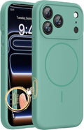 Miracase Silicone & Magnetic for iPhone 17 Pro Max Case, Midnight Green | Compatible with MagSafe, Camera Control Cover, Premium Silicone Cover Shockproof Drop Protection Phone Case for 17 Pro Max by Miracase