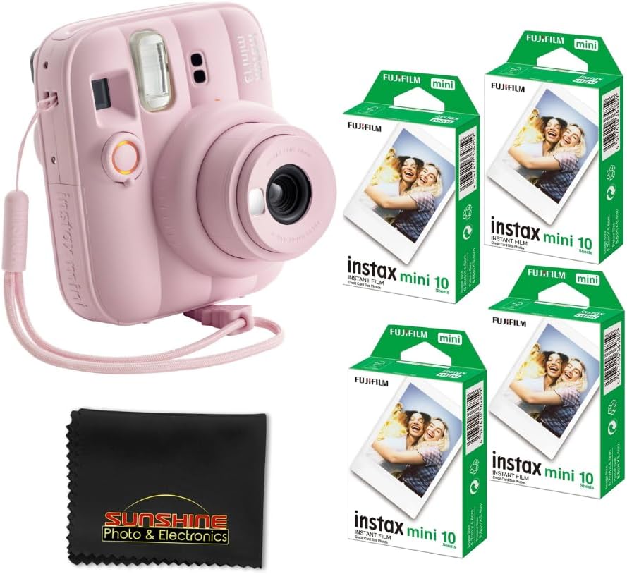 Fujifilm Instax Mini 13 Instant Film Camera (Candy Pink) with 40 Sheets Fujifilm Instax Mini Instant Film by FUJIFILM